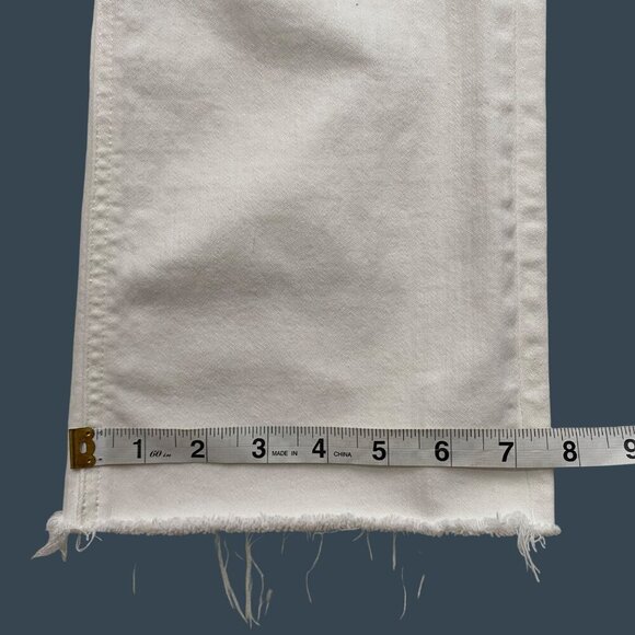 J. Crew 2024 Flare crop white jean in signature stretch fray hem women’s 28 - Picture 6 of 12